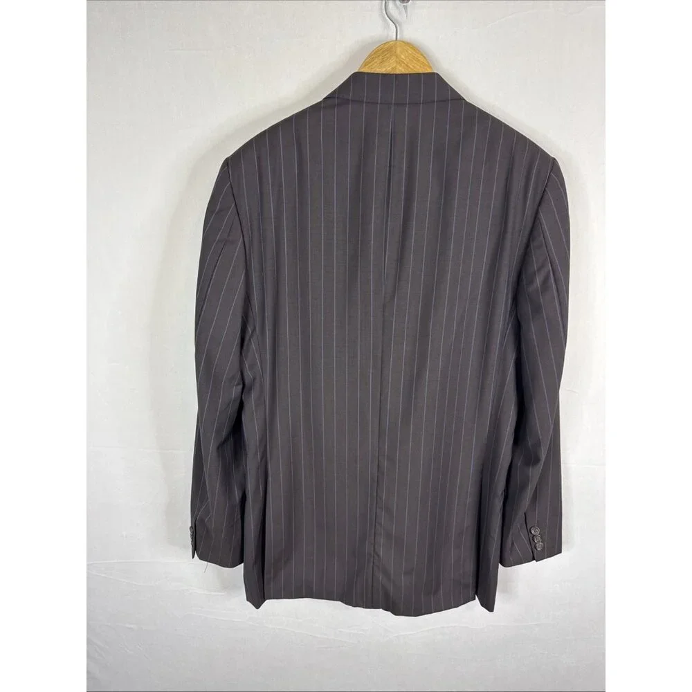 Versace Wool Pinstripe Blazer Sport Coat Mens 42R Designer Luxury Tailored‎